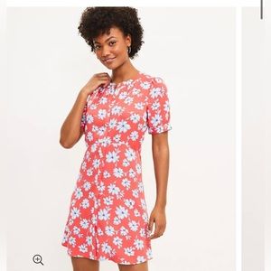 NWT Size 4 Loft Floral Flare Shirtdress